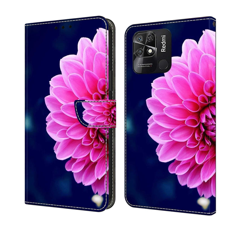 For Xiaomi Redmi 10C Crystal 3D Shockproof Protective Leather Phone Case(Pink Petals) - free shipping - PMC TechLife - Order now!