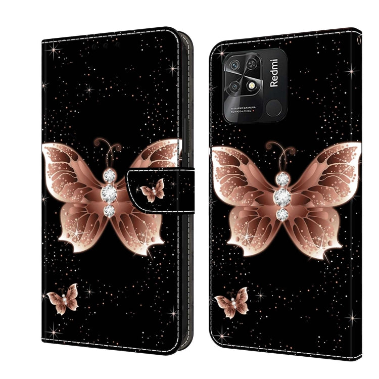 For Xiaomi Redmi 10C Crystal 3D Shockproof Protective Leather Phone Case(Pink Diamond Butterfly) - free shipping - PMC TechLife - Order now!