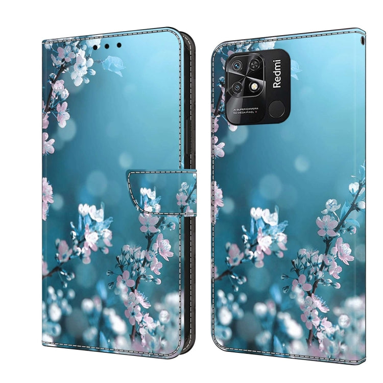 For Xiaomi Redmi 10C Crystal 3D Shockproof Protective Leather Phone Case(Plum Flower) - free shipping - PMC TechLife - Order now!