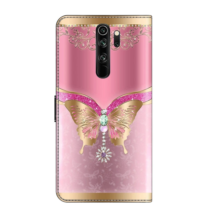 For Xiaomi Redmi Note 8 Pro Crystal 3D Shockproof Protective Leather Phone Case(Pink Bottom Butterfly) - free shipping - PMC TechLife - Order now!