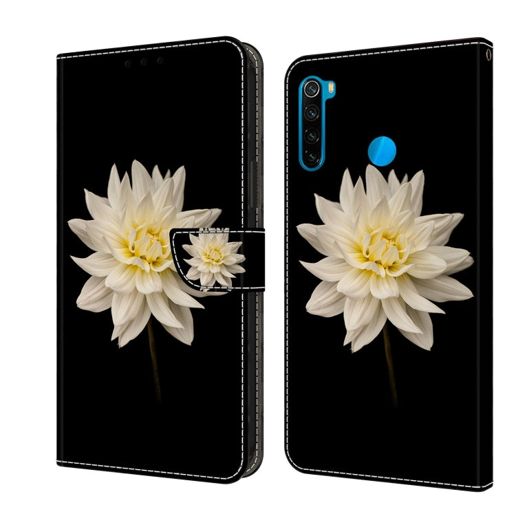 For Xiaomi Redmi Note 8T Crystal 3D Shockproof Protective Leather Phone Case(White Flower) - free shipping - PMC TechLife - Order now!