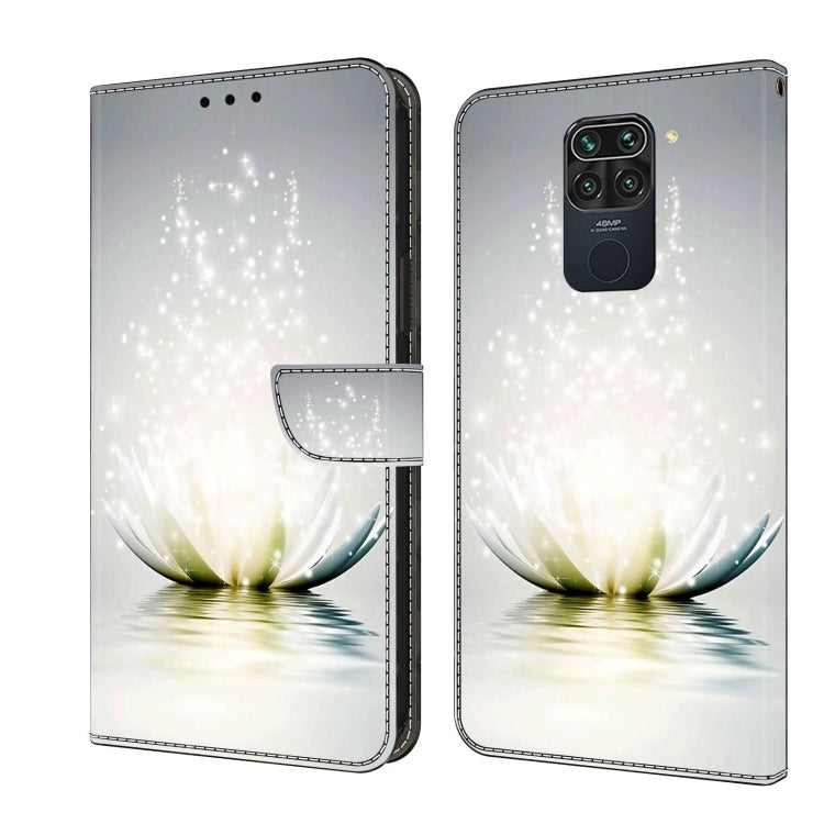 For Xiaomi Redmi Note 9 Crystal 3D Shockproof Protective Leather Phone Case(Light Lotus) - free shipping - PMC TechLife - Order now!