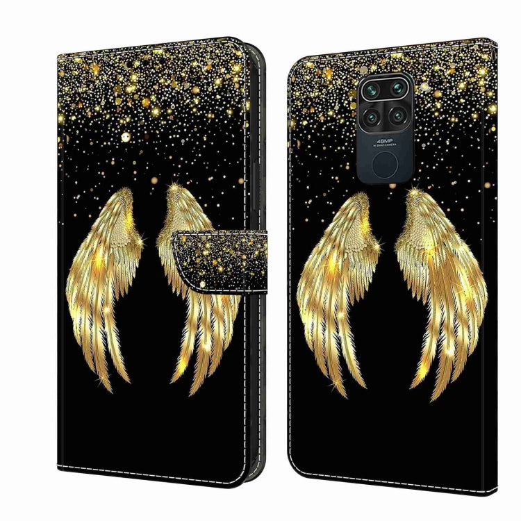 For Xiaomi Redmi Note 9 Crystal 3D Shockproof Protective Leather Phone Case(Golden Wings) - free shipping - PMC TechLife - Order now!