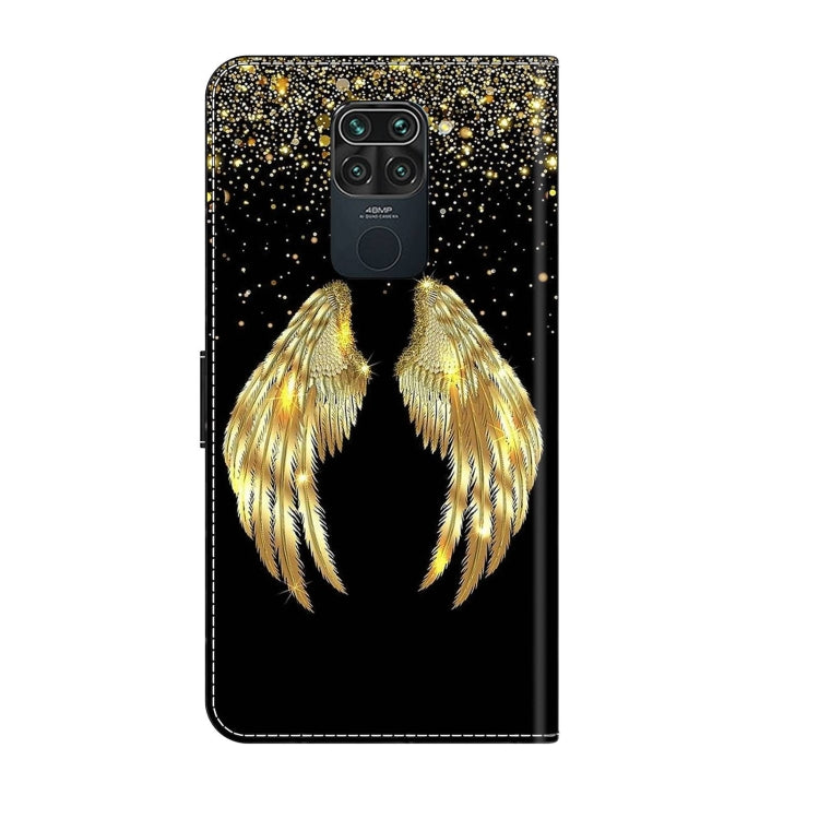 For Xiaomi Redmi Note 9 Crystal 3D Shockproof Protective Leather Phone Case(Golden Wings) - free shipping - PMC TechLife - Order now!