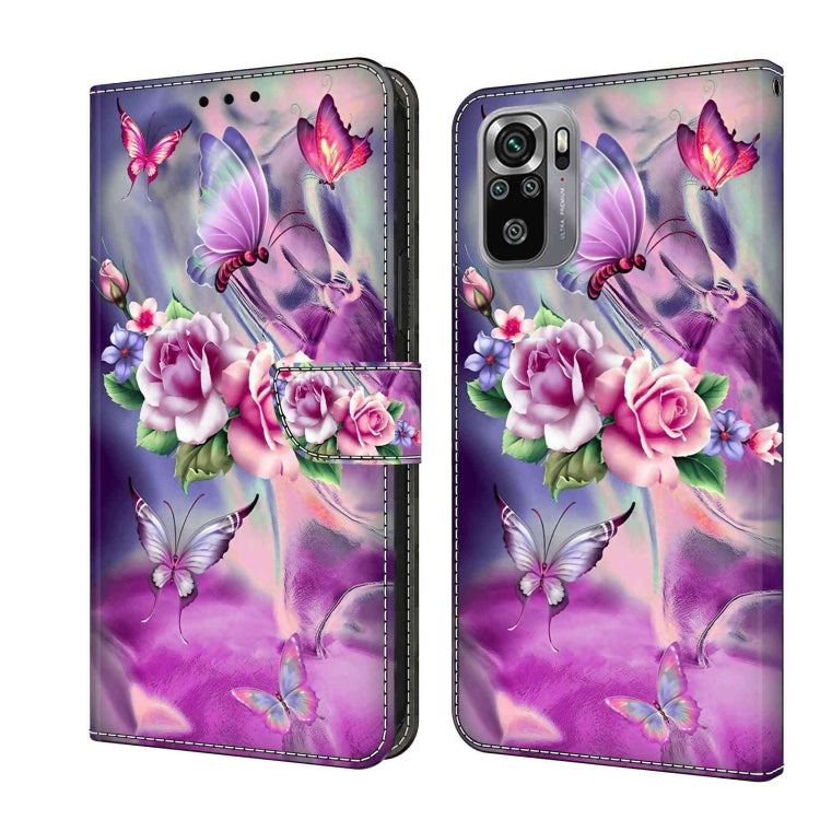 For Xiaomi Redmi Note 10 4G Crystal 3D Shockproof Protective Leather Phone Case(Butterfly) - free shipping - PMC TechLife - Order now!