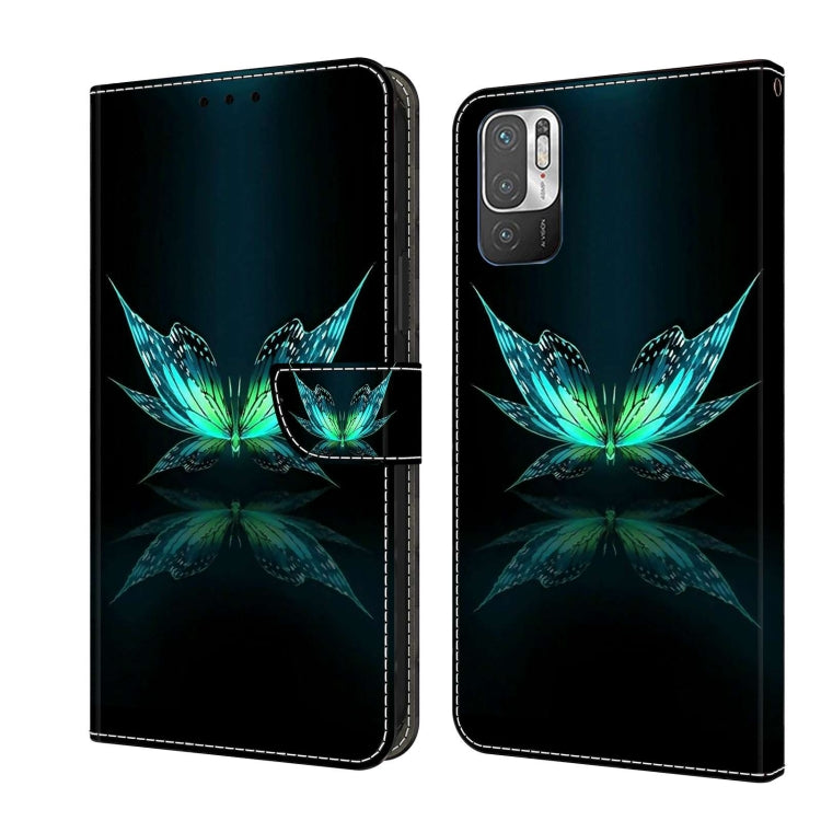 For Xiaomi Redmi Note 10 5G Crystal 3D Shockproof Protective Leather Phone Case(Reflection Dutterfly) - free shipping - PMC TechLife - Order now!