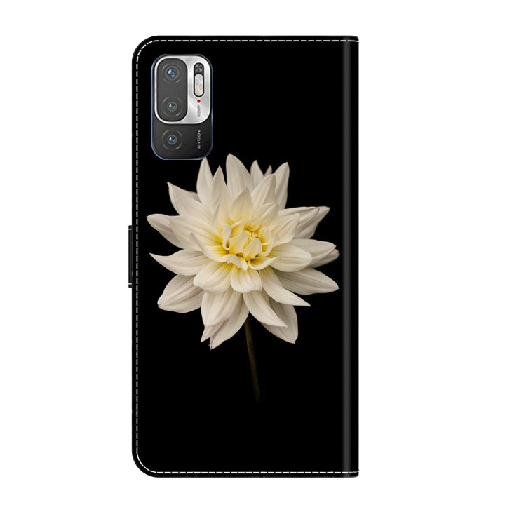 For Xiaomi Redmi Note 10 5G Crystal 3D Shockproof Protective Leather Phone Case(White Flower) - free shipping - PMC TechLife - Order now!