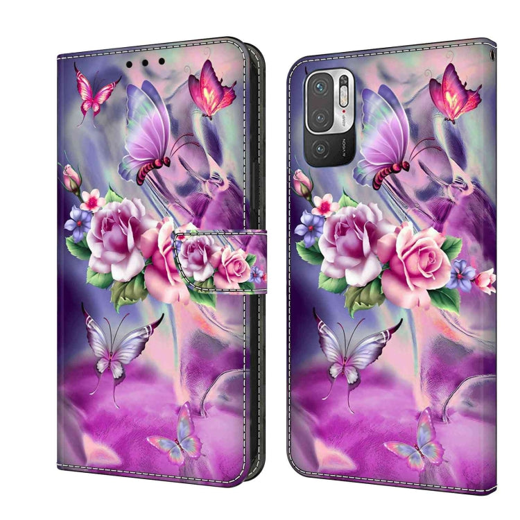 For Xiaomi Redmi Note 10 5G Crystal 3D Shockproof Protective Leather Phone Case(Butterfly) - free shipping - PMC TechLife - Order now!