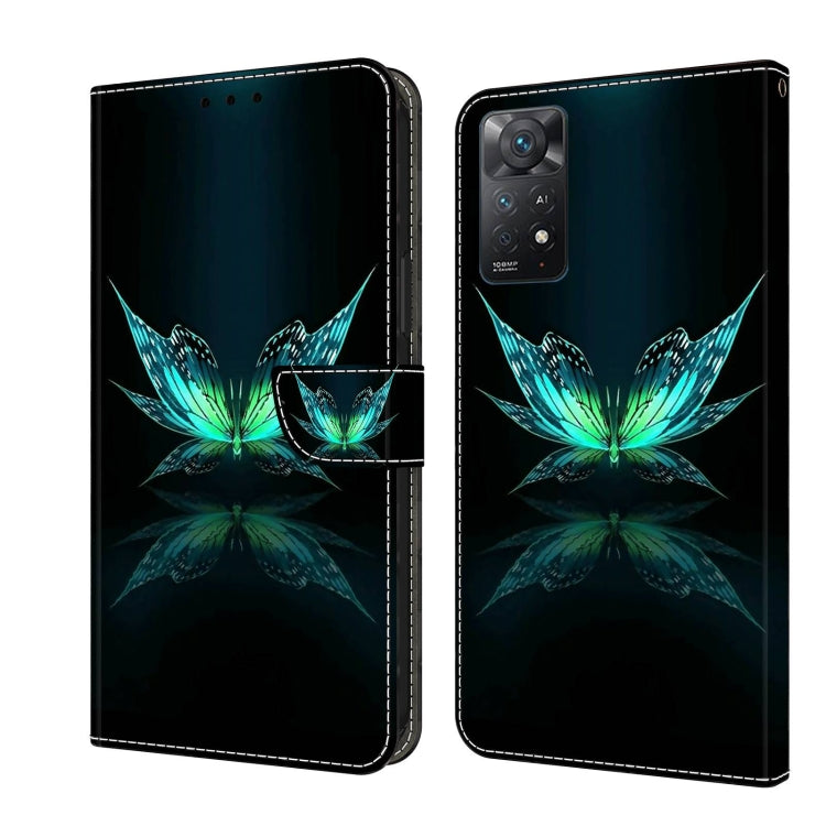 For Xiaomi Redmi Note 11 Pro 5G / 4G Global Crystal 3D Shockproof Protective Leather Phone Case(Reflection Dutterfly) - free shipping - PMC TechLife - Order now!
