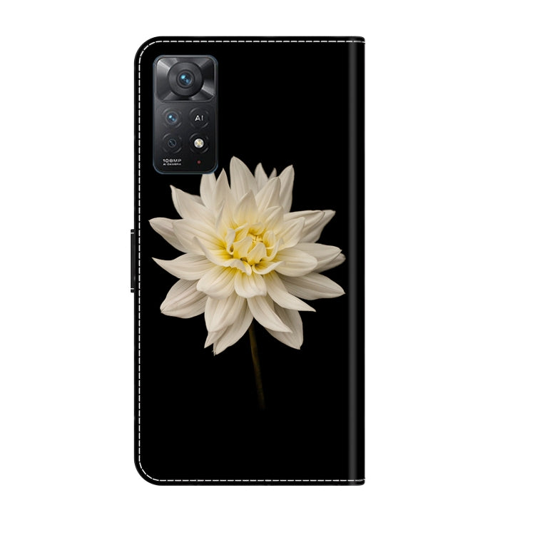 For Xiaomi Redmi Note 11 Pro 5G / 4G Global Crystal 3D Shockproof Protective Leather Phone Case(White Flower) - free shipping - PMC TechLife - Order now!