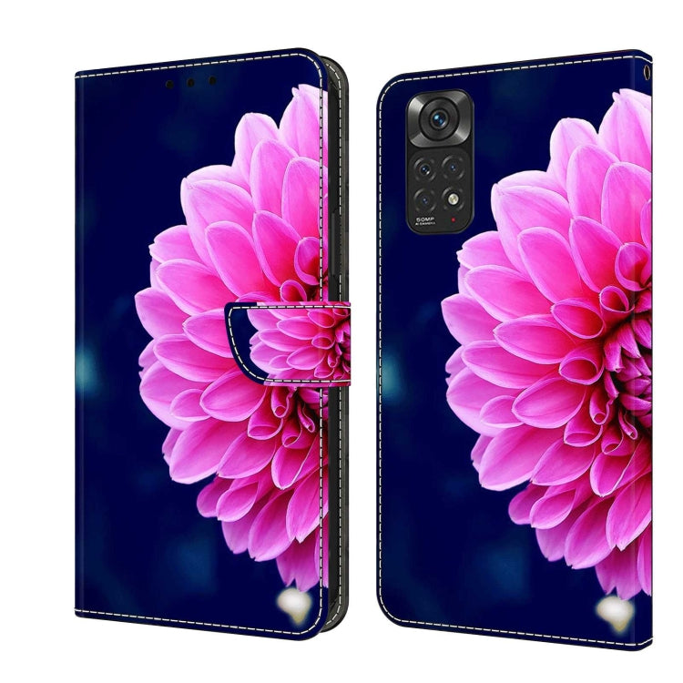 For Xiaomi Redmi Note 11 Global Crystal 3D Shockproof Protective Leather Phone Case(Pink Petals) - free shipping - PMC TechLife - Order now!