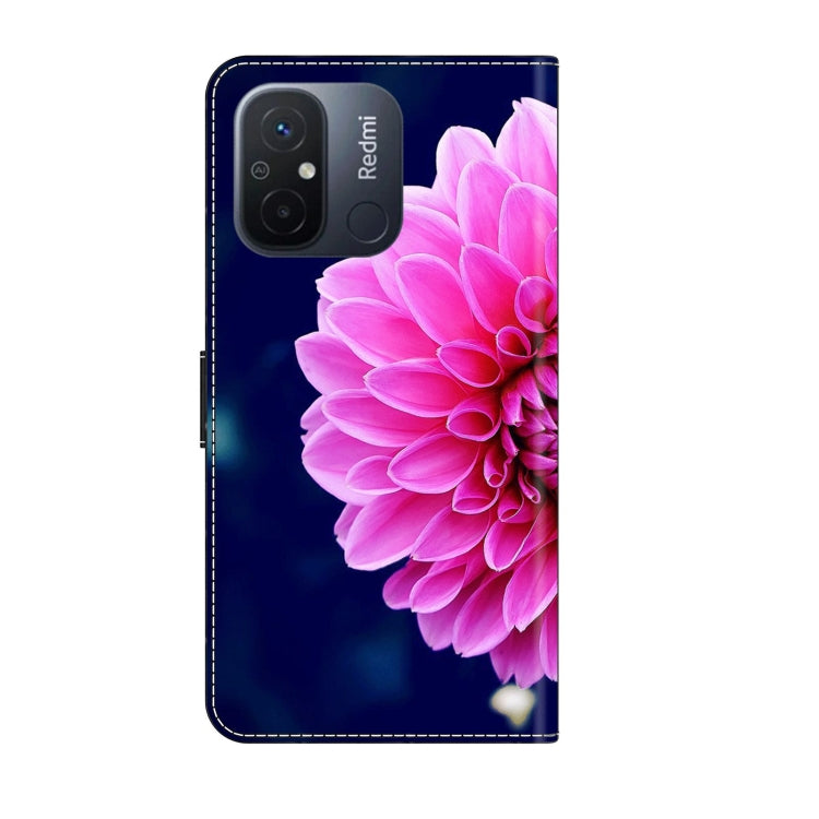 For Xiaomi Redmi 11A 4G / Redmi 12C Global Crystal 3D Shockproof Protective Leather Phone Case(Pink Petals) - free shipping - PMC TechLife - Order now!