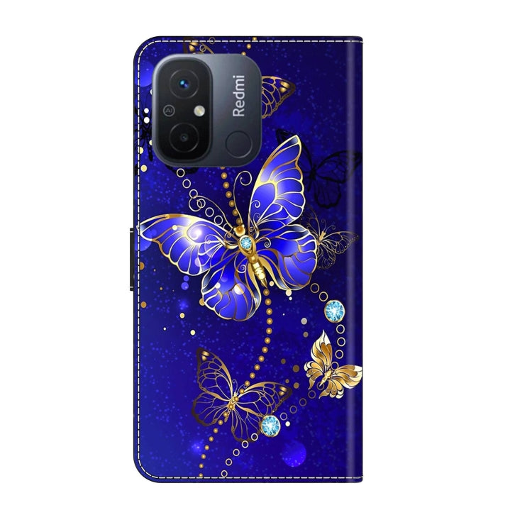For Xiaomi Redmi 11A 4G / Redmi 12C Global Crystal 3D Shockproof Protective Leather Phone Case(Diamond Butterfly) - free shipping - PMC TechLife - Order now!