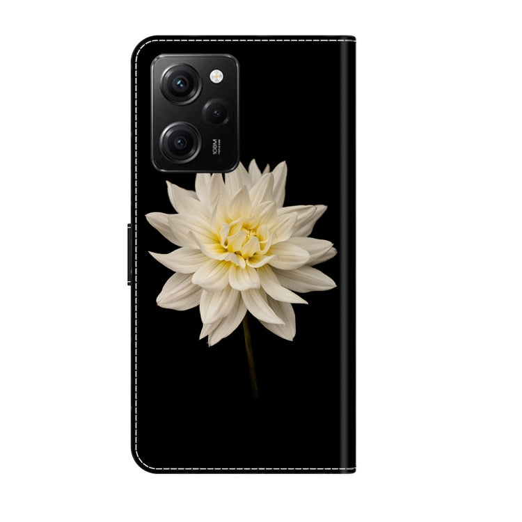 For Xiaomi Redmi Note 12 Pro Global Crystal 3D Shockproof Protective Leather Phone Case(White Flower) - free shipping - PMC TechLife - Order now!