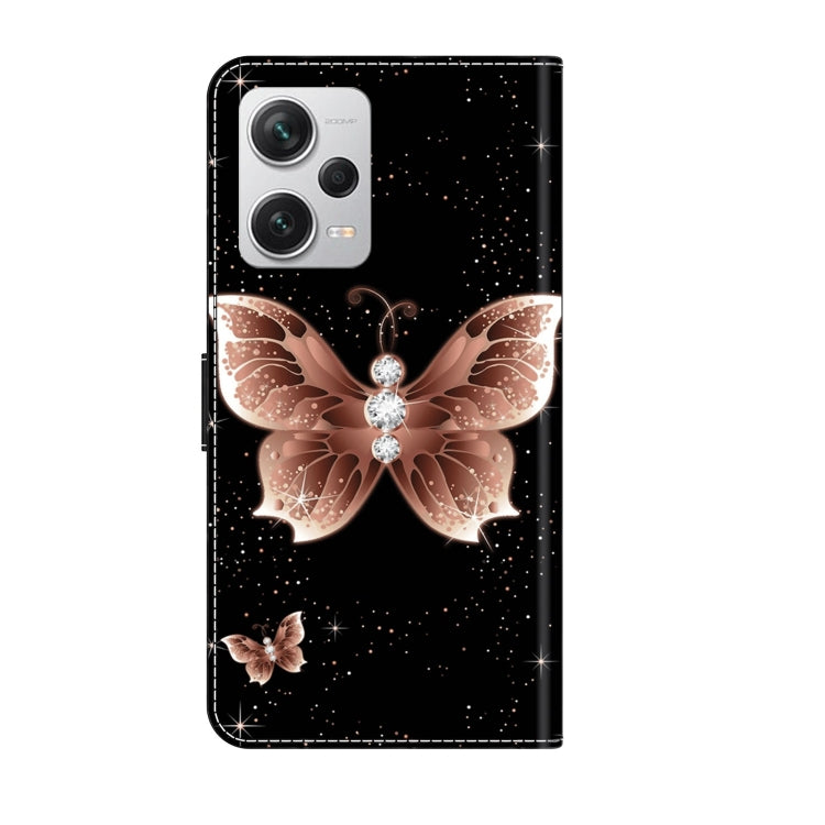 For Xiaomi Redmi Note 12 Pro+ Crystal 3D Shockproof Protective Leather Phone Case(Pink Diamond Butterfly) - free shipping - PMC TechLife - Order now!