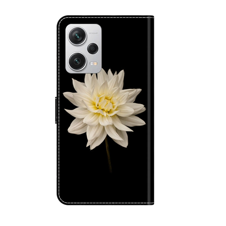 For Xiaomi Redmi Note 12 Pro+ Crystal 3D Shockproof Protective Leather Phone Case(White Flower) - free shipping - PMC TechLife - Order now!