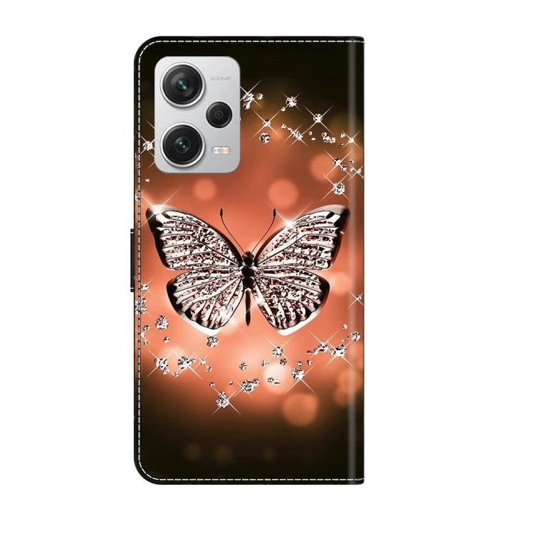 For Xiaomi Redmi Note 12 Pro+ Crystal 3D Shockproof Protective Leather Phone Case(Crystal Butterfly) - free shipping - PMC TechLife - Order now!