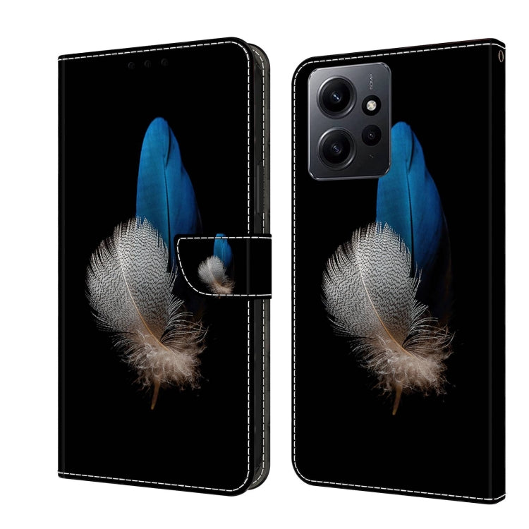 For Xiaomi Redmi Note 12 4G Crystal 3D Shockproof Protective Leather Phone Case(Two Branches) - free shipping - PMC TechLife - Order now!