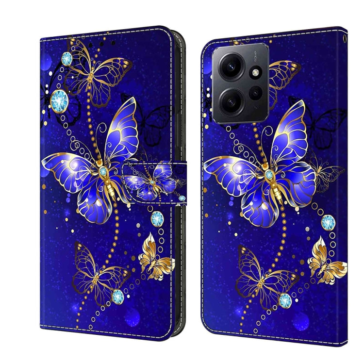For Xiaomi Redmi Note 12 4G Crystal 3D Shockproof Protective Leather Phone Case(Diamond Butterfly) - free shipping - PMC TechLife - Order now!
