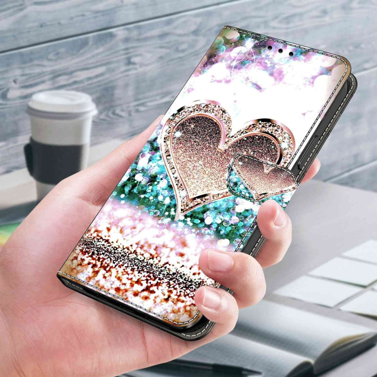 For Xiaomi Redmi Note 12 5G Global / Poco X5 Crystal 3D Shockproof Protective Leather Phone Case(Pink Diamond Heart) - free shipping - PMC TechLife - Order now!