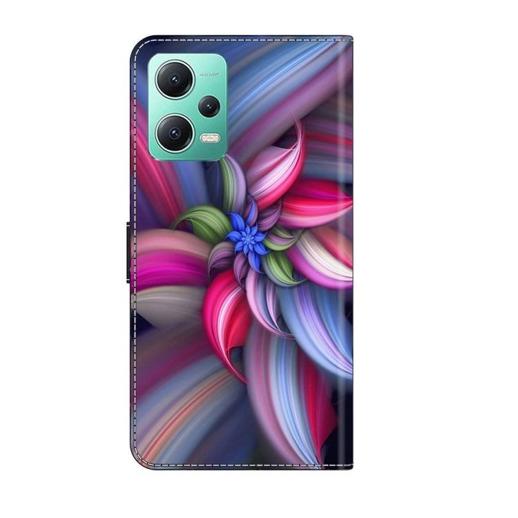 For Xiaomi Redmi Note 12 5G Global / Poco X5 Crystal 3D Shockproof Protective Leather Phone Case(Colorful Flower) - free shipping - PMC TechLife - Order now!