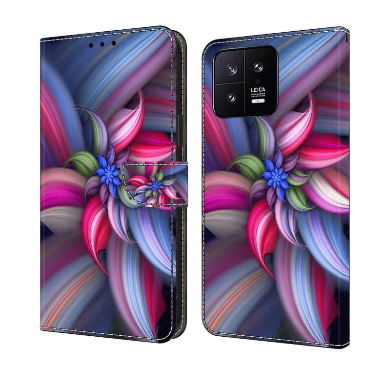 For Xiaomi 13 Crystal 3D Shockproof Protective Leather Phone Case(Colorful Flower) - free shipping - PMC TechLife - Order now!