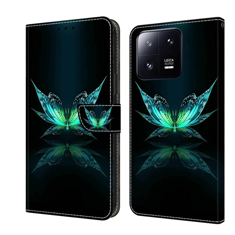 For Xiaomi 13 Pro Crystal 3D Shockproof Protective Leather Phone Case(Reflection Dutterfly) - free shipping - PMC TechLife - Order now!