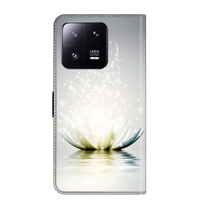 For Xiaomi 13 Pro Crystal 3D Shockproof Protective Leather Phone Case(Light Lotus) - free shipping - PMC TechLife - Order now!