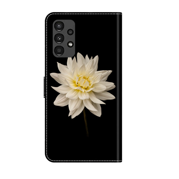 For Samsung Galaxy A13 4G / 5G / A04S Crystal 3D Shockproof Protective Leather Phone Case(White Flower) - free shipping - PMC TechLife - Order now!