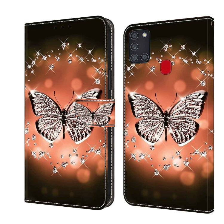 For Samsung Galaxy A21s Crystal 3D Shockproof Protective Leather Phone Case(Crystal Butterfly) - free shipping - PMC TechLife - Order now!