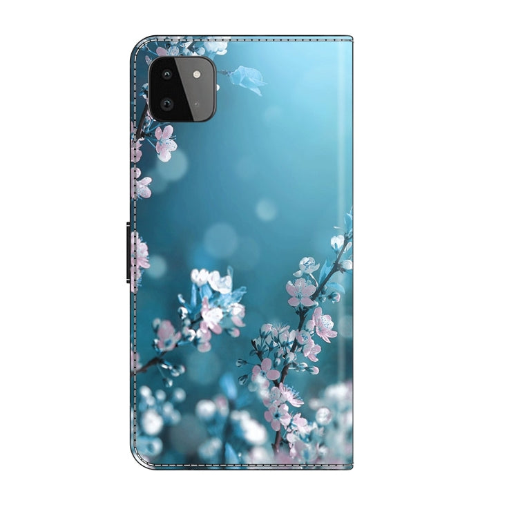 For Samsung Galaxy A22 5G Crystal 3D Shockproof Protective Leather Phone Case(Plum Flower) - free shipping - PMC TechLife - Order now!