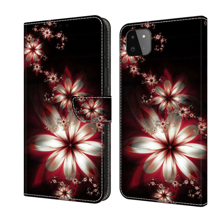 For Samsung Galaxy A22 5G Crystal 3D Shockproof Protective Leather Phone Case(Fantastic Flower) - free shipping - PMC TechLife - Order now!