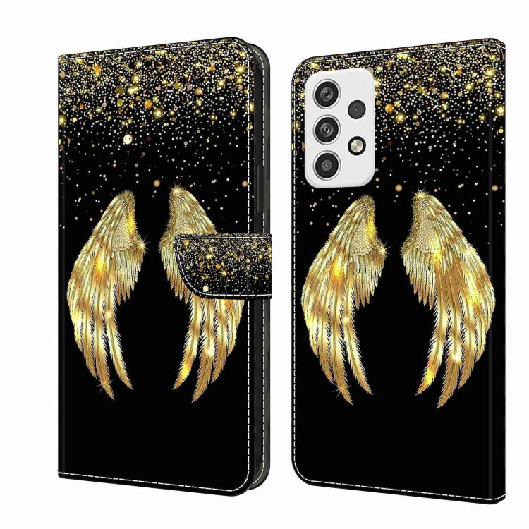 For Samsung Galaxy A23 5G Crystal 3D Shockproof Protective Leather Phone Case(Golden Wings) - free shipping - PMC TechLife - Order now!