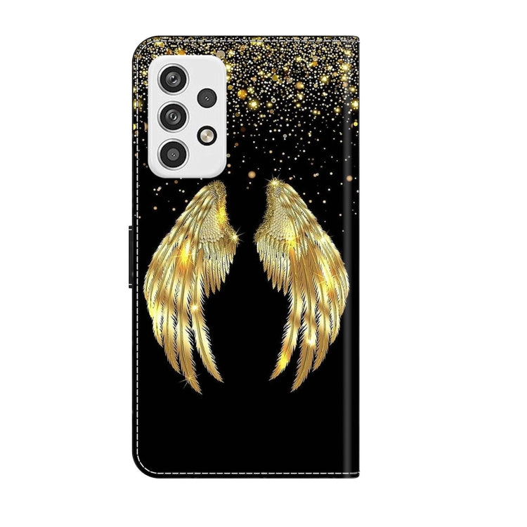 For Samsung Galaxy A23 5G Crystal 3D Shockproof Protective Leather Phone Case(Golden Wings) - free shipping - PMC TechLife - Order now!