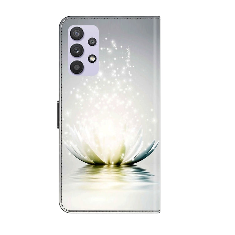 For Samsung Galaxy A32 5G Crystal 3D Shockproof Protective Leather Phone Case(Light Lotus) - free shipping - PMC TechLife - Order now!