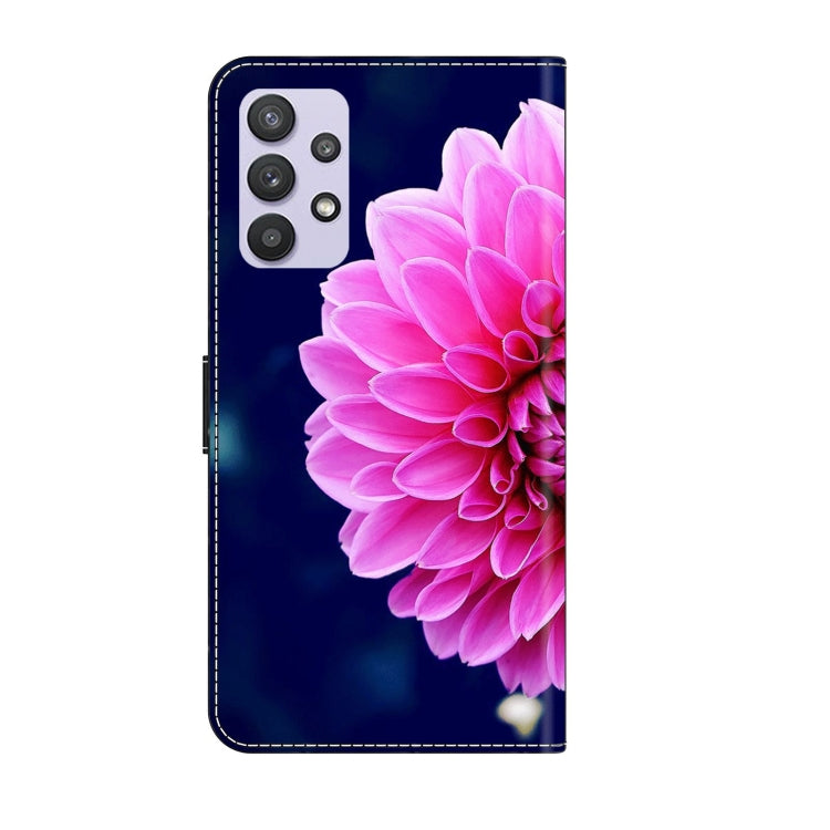 For Samsung Galaxy A32 5G Crystal 3D Shockproof Protective Leather Phone Case(Pink Petals) - free shipping - PMC TechLife - Order now!