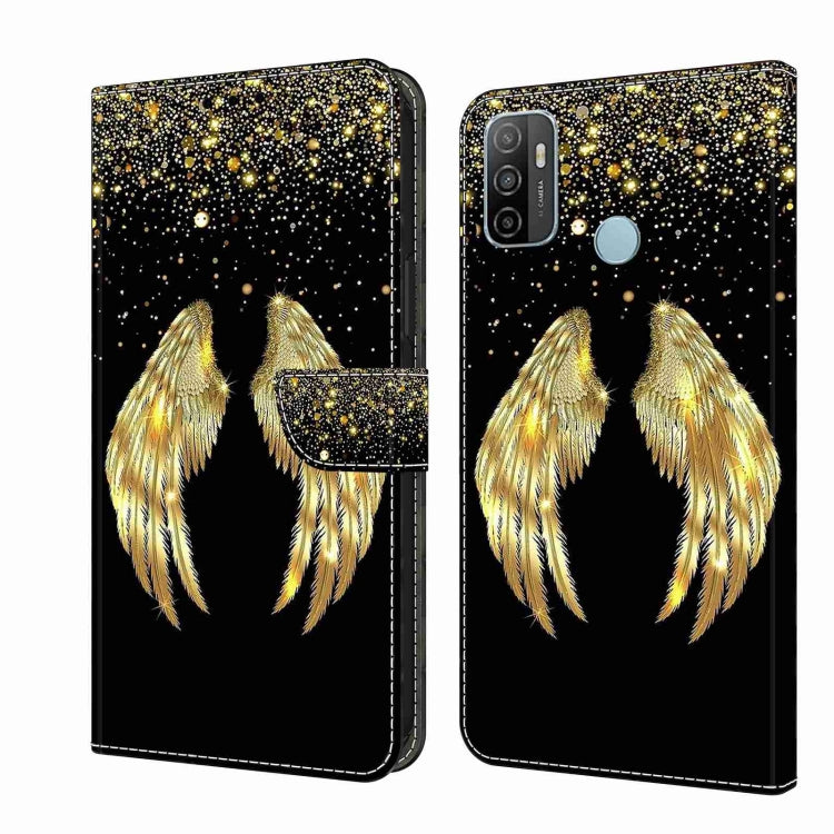 For Samsung Galaxy A33 5G Crystal 3D Shockproof Protective Leather Phone Case(Golden Wings) - free shipping - PMC TechLife - Order now!