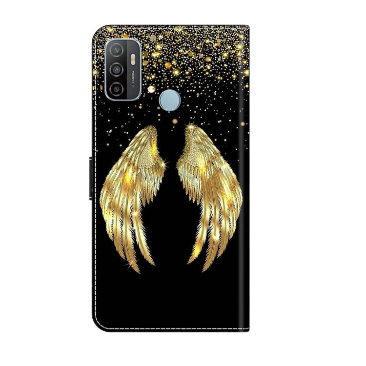 For Samsung Galaxy A33 5G Crystal 3D Shockproof Protective Leather Phone Case(Golden Wings) - free shipping - PMC TechLife - Order now!
