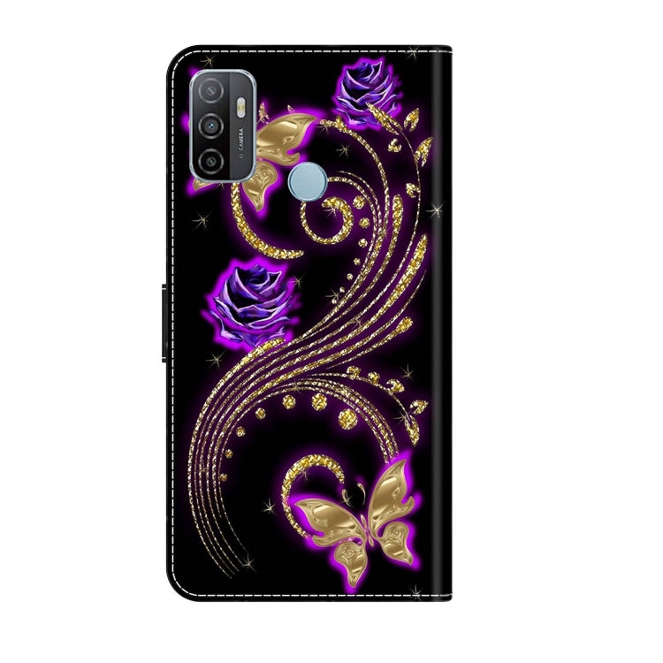 For Samsung Galaxy A33 5G Crystal 3D Shockproof Protective Leather Phone Case(Purple Flower Butterfly) - free shipping - PMC TechLife - Order now!