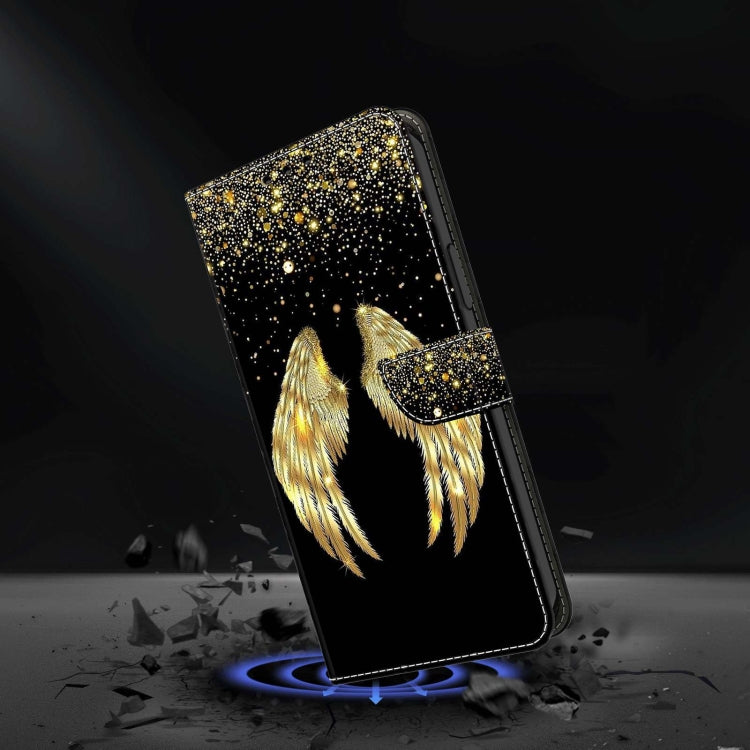 For Samsung Galaxy A50 Crystal 3D Shockproof Protective Leather Phone Case(Golden Wings) - free shipping - PMC TechLife - Order now!