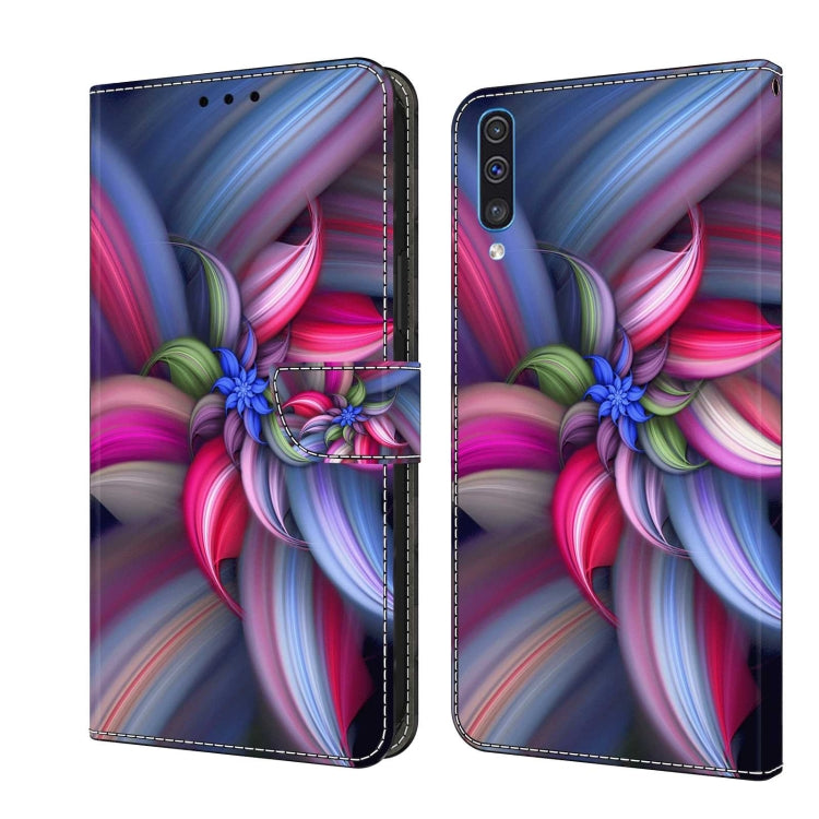 For Samsung Galaxy A50 Crystal 3D Shockproof Protective Leather Phone Case(Colorful Flower) - free shipping - PMC TechLife - Order now!