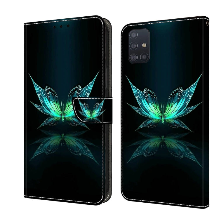 For Samsung Galaxy A51 4G Crystal 3D Shockproof Protective Leather Phone Case(Reflection Dutterfly) - free shipping - PMC TechLife - Order now!