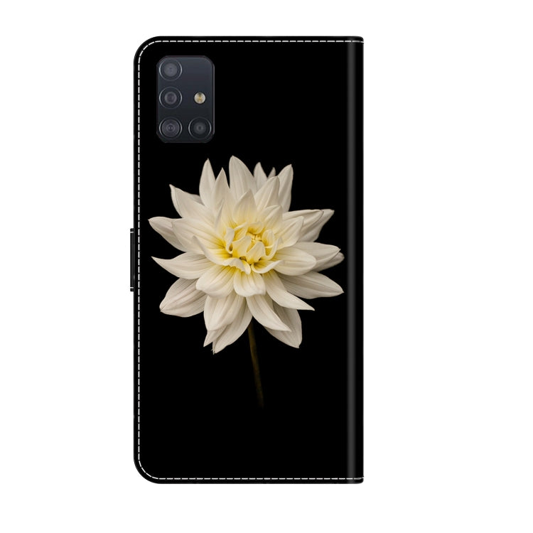 For Samsung Galaxy A51 4G Crystal 3D Shockproof Protective Leather Phone Case(White Flower) - free shipping - PMC TechLife - Order now!
