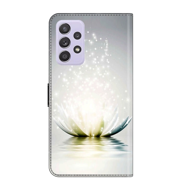 For Samsung Galaxy A52 / A52s 5G Crystal 3D Shockproof Protective Leather Phone Case(Light Lotus) - free shipping - PMC TechLife - Order now!