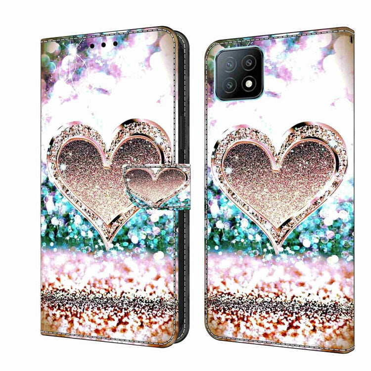 For Samsung Galaxy A53 Crystal 3D Shockproof Protective Leather Phone Case(Pink Diamond Heart) - free shipping - PMC TechLife - Order now!