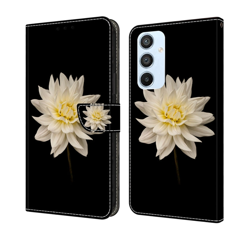 For Samsung Galaxy A54 5G Crystal 3D Shockproof Protective Leather Phone Case(White Flower) - free shipping - PMC TechLife - Order now!