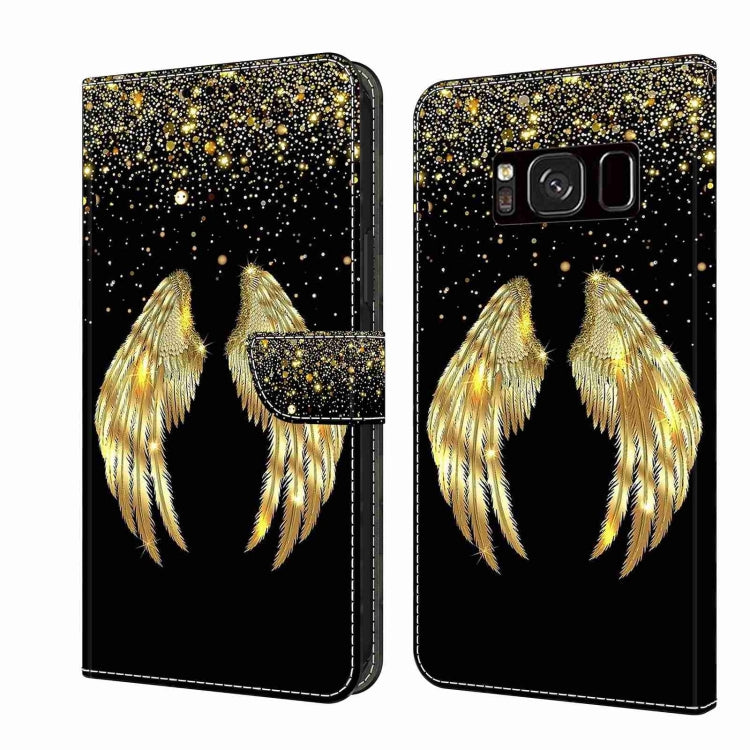 For Samsung Galaxy S8 Crystal 3D Shockproof Protective Leather Phone Case(Golden Wings) - free shipping - PMC TechLife - Order now!