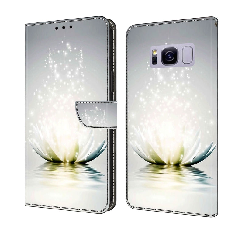 For Samsung Galaxy S8+ Crystal 3D Shockproof Protective Leather Phone Case(Light Lotus) - free shipping - PMC TechLife - Order now!
