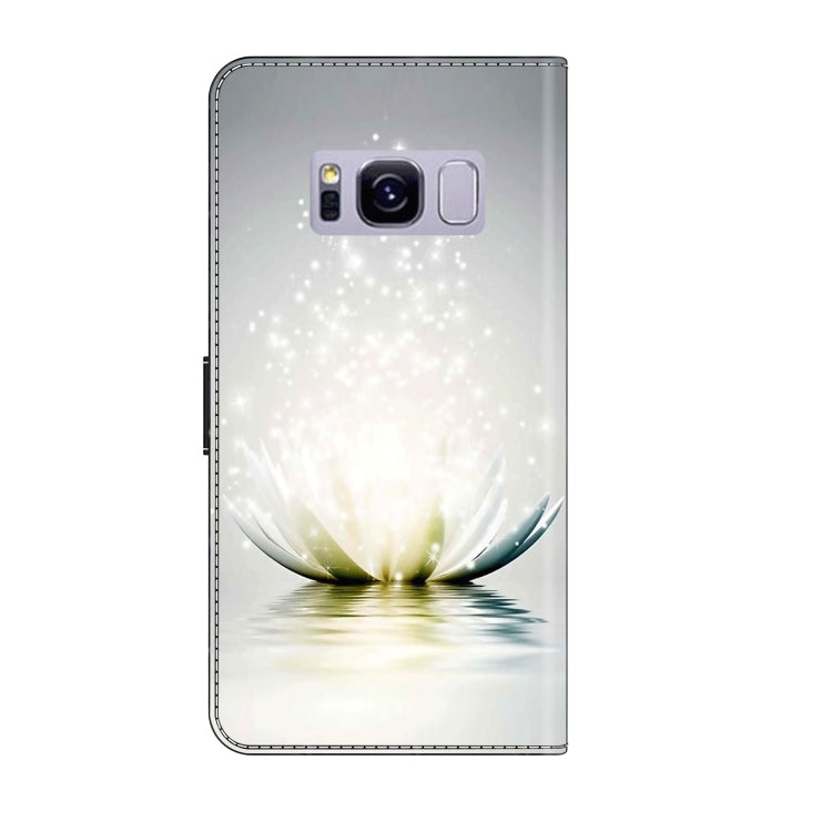 For Samsung Galaxy S8+ Crystal 3D Shockproof Protective Leather Phone Case(Light Lotus) - free shipping - PMC TechLife - Order now!