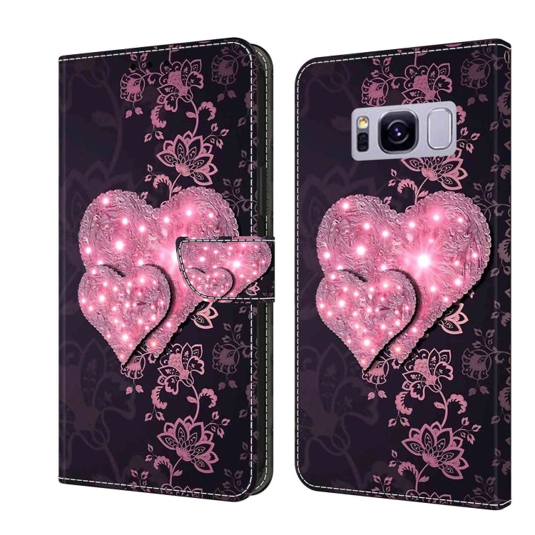 For Samsung Galaxy S8+ Crystal 3D Shockproof Protective Leather Phone Case(Lace Love) - free shipping - PMC TechLife - Order now!